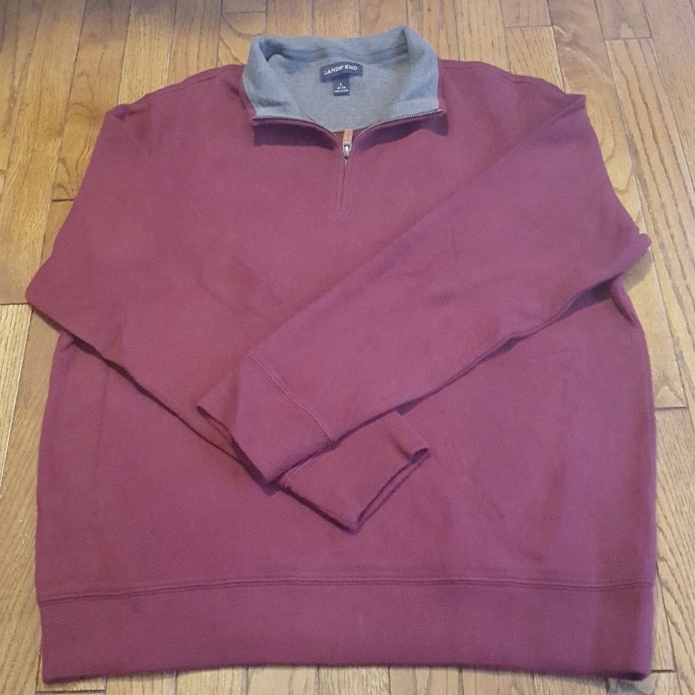 Lands end pullover zip sweater.